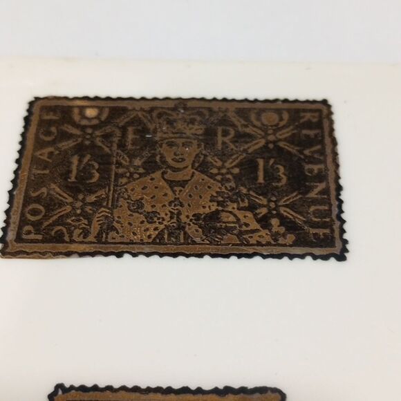 Vintage Wheeling Postage Stamp Ceramic 6 X 6 Tile - Picture 8 of 10